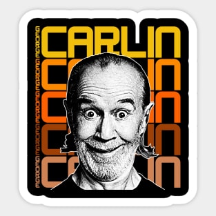 George Carlin :: Retro Comedy FanArt Tribute Sticker